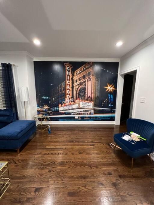 The Blue Golden Luxury Modern 3- Bedroom Apartment In Chicago Zewnętrze zdjęcie