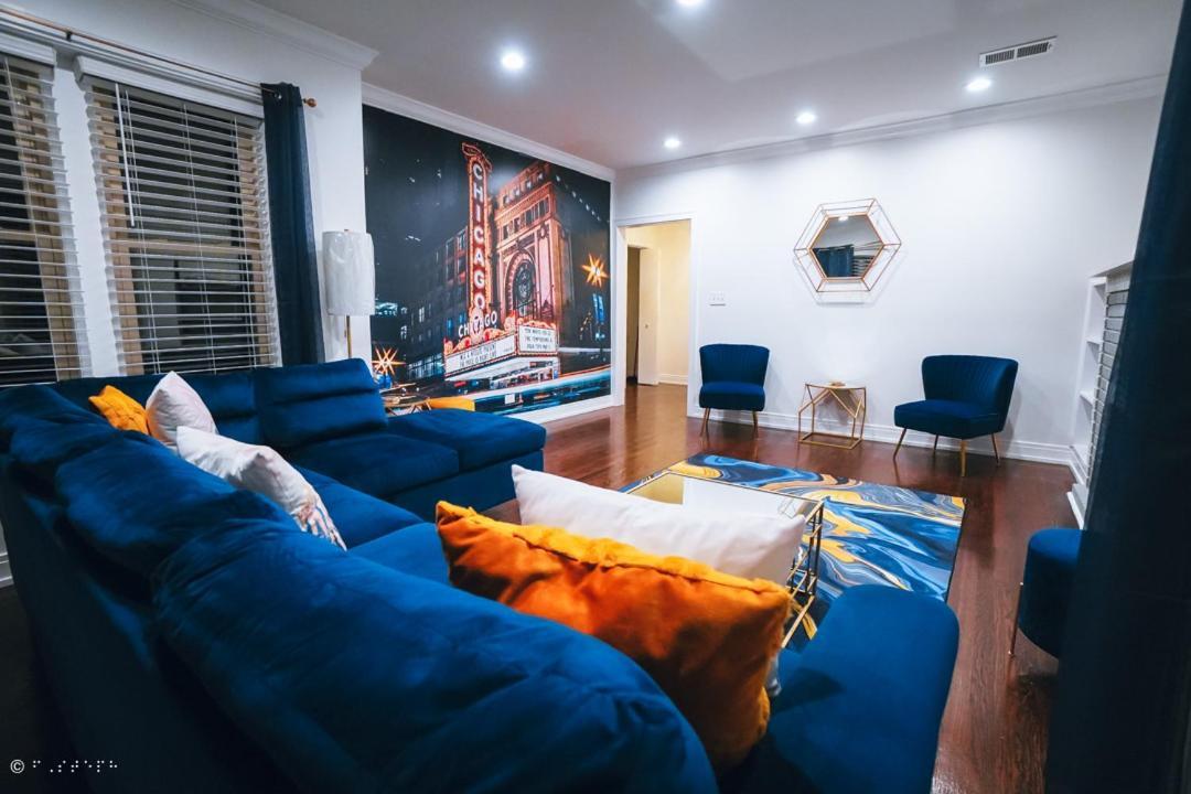 The Blue Golden Luxury Modern 3- Bedroom Apartment In Chicago Zewnętrze zdjęcie