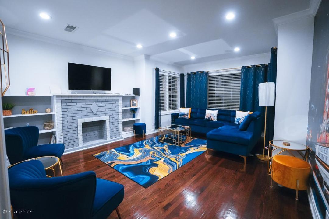 The Blue Golden Luxury Modern 3- Bedroom Apartment In Chicago Zewnętrze zdjęcie